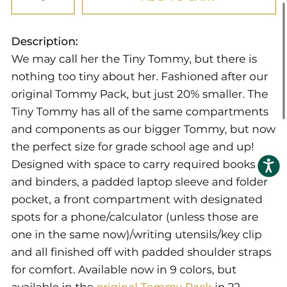 Walker Family Goods- Tiny Tommy pack. Juniper NWT - Picture 6 of 8
